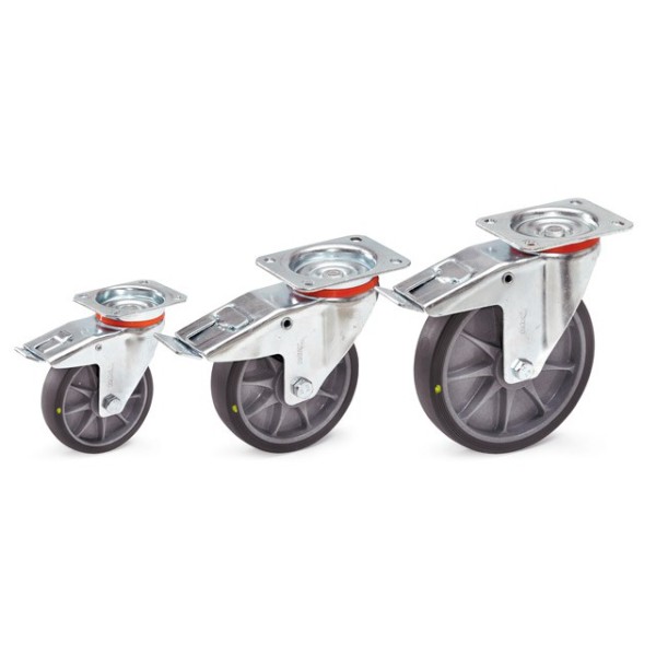 Roue pivotante avec frein TPE-ESD (Electrostatic Discharge) - FETRA