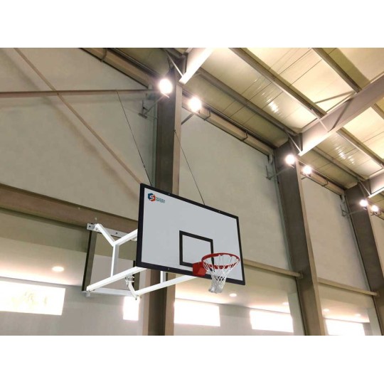 But de basket mural rabattable - Profondeur réglable de 2m à 3,5 m