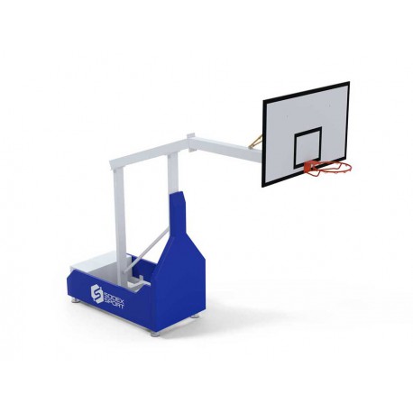 But de basket extérieur mobile non-pliable 3x3 avec déport 2.25 m