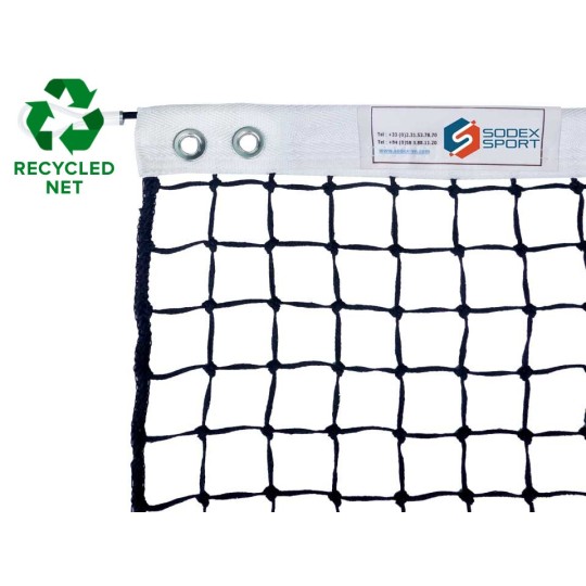 Filet de tennis recyclé 3 mm maille simple