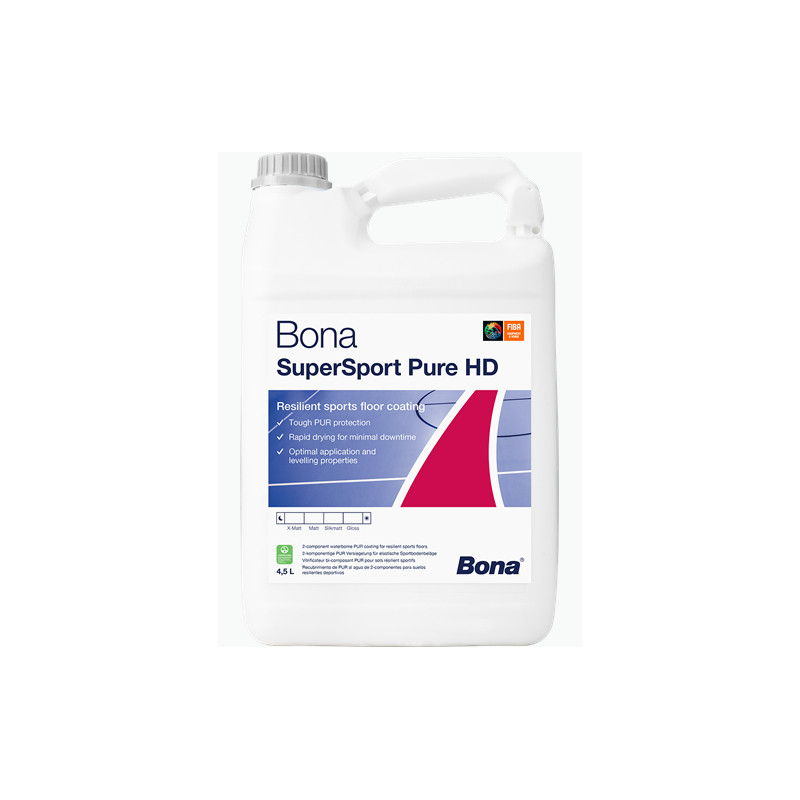 Vitrificateur bi-composant pour sols souples - Bona SuperSport Pure HD (durcisseur inclus)