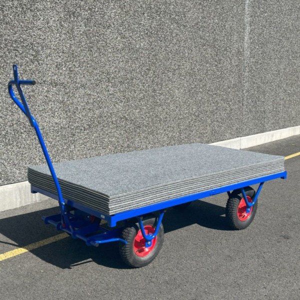 Chariot pour Dalle géante de moquette pour protection de sol sportif