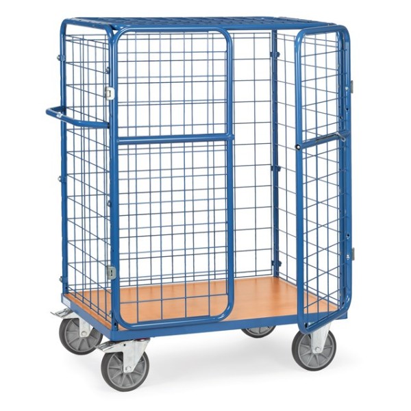 Chariot pour colis à portes battantes et toit - FETRA